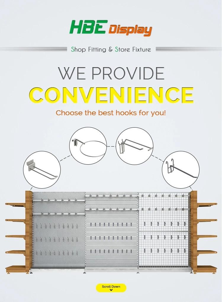 Customized Store Fixture Supermarket Accessories Shop Fitting Metal Display Hooks