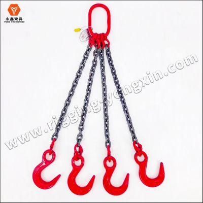China Manufacturer High Quality Blacken G80 Lifting Chain with Grab Lifting Hook Parts