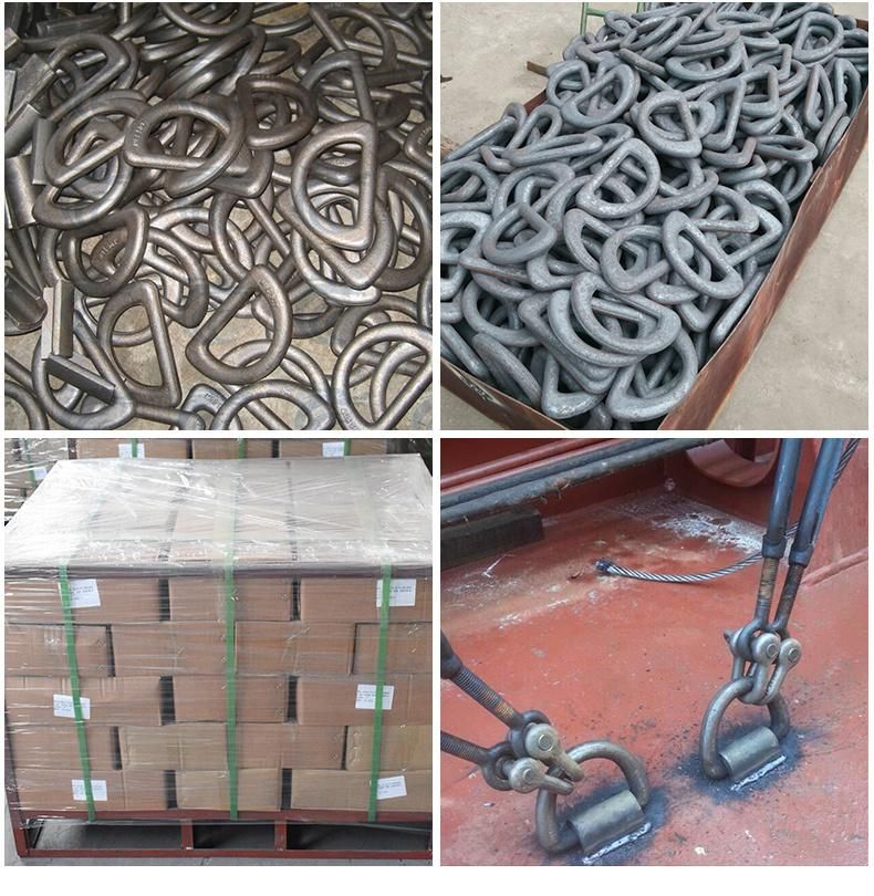 Drop Forged Alloy Steel Galvanized Lashing D Ring with Bracket