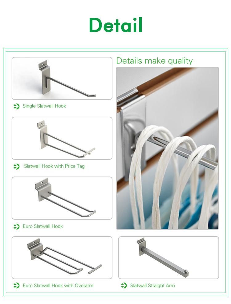 Slatwall Cheap Price Slat Wall Euro Hooks