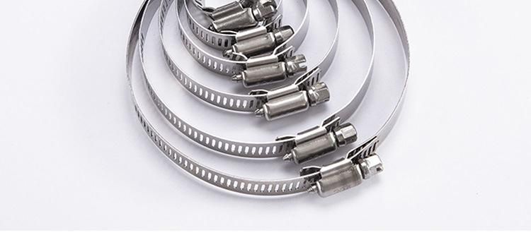 Custom Sizes American Type W2 W4 Stainless Steel Worm Drive Hose Clamp