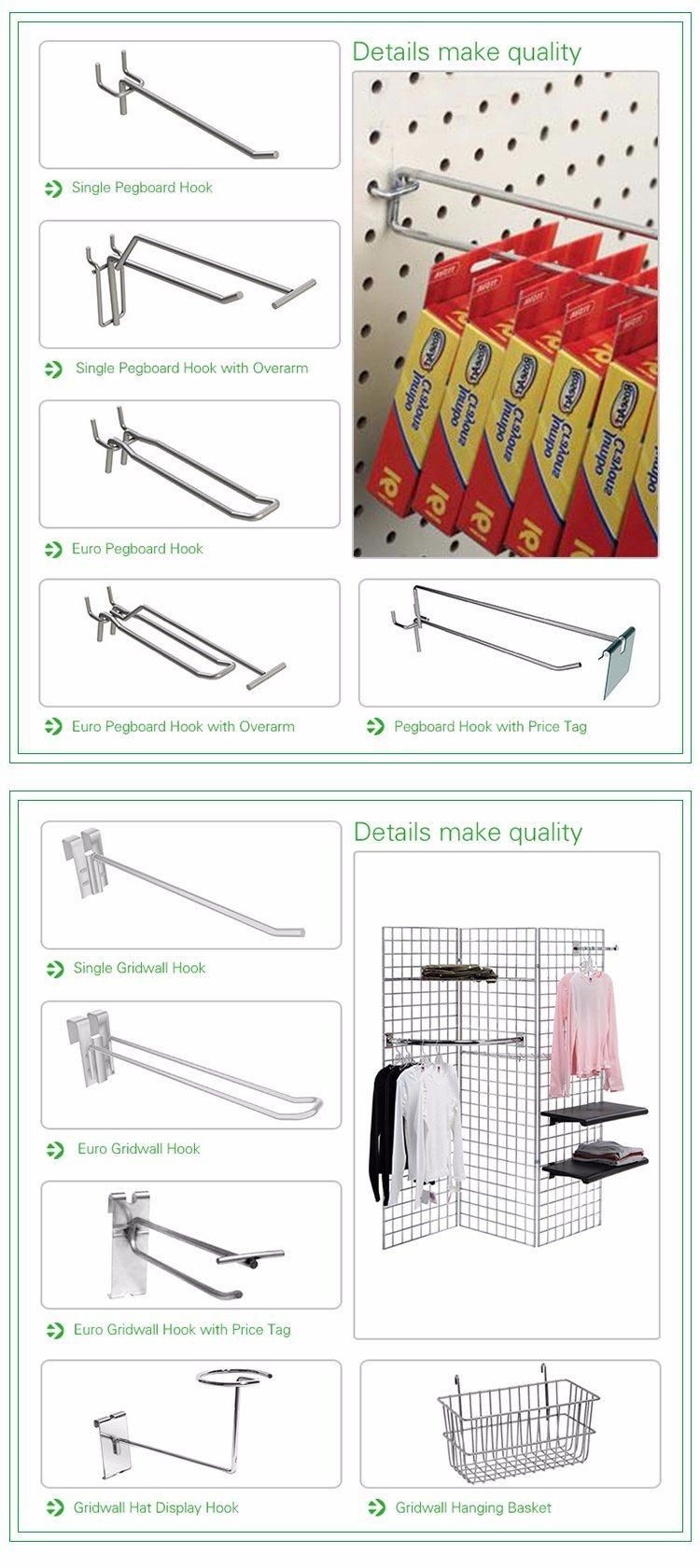 Supermarket Hanging Rack Cross Bar Beam Display Double Hook