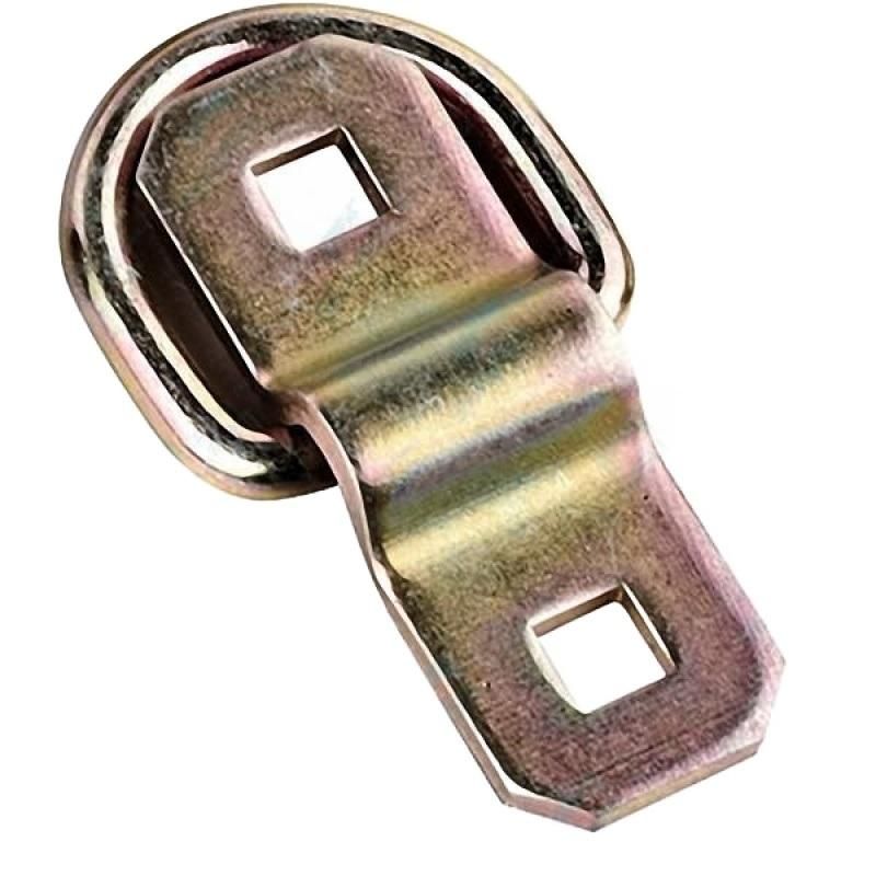 Zinc Plated D-Ring with Bracket-8X8mm Square Hole Size