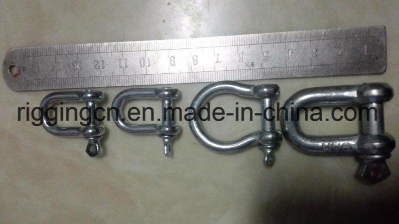 Customed Size Forged Lifting D Shackle D Ring with Screw Pin