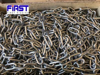 Electro Galvanized Smooth Welding Ordinary Mild Steel Long Link Chain in Stock