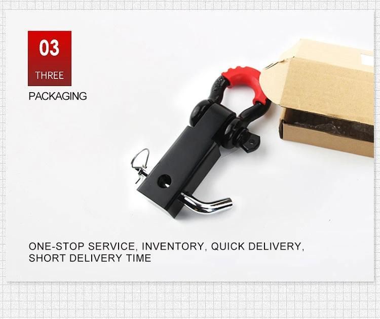 Hot Sell 4.75t Black Shackle with Hitch Receiver