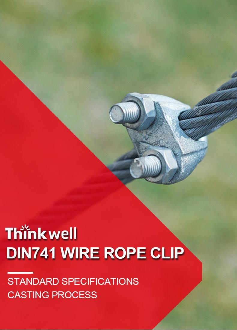 China Made Factory Price Strong Us Type Malleable Wire Rope Clip