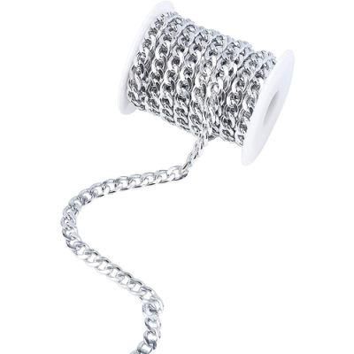 Silver Color 1mm Wire Diameter 304 Stainless Steel Decorative Curb Chain for DIY