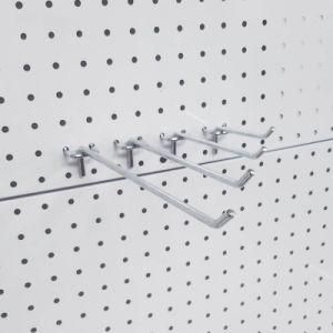 Euro Metal Chrome Peg Board Display Slatwall Pegboard Hook for Shops