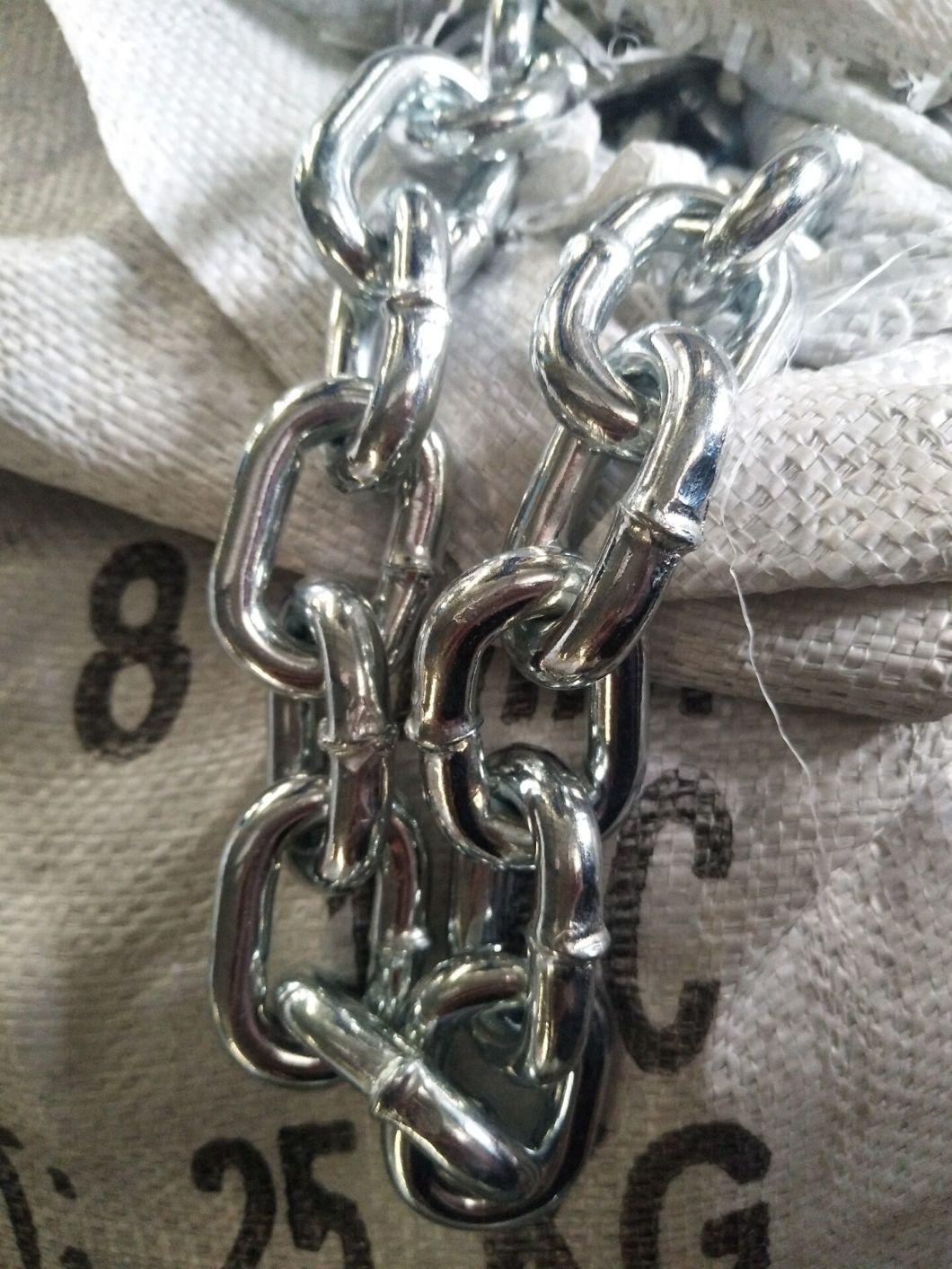 304 306 Electro Galvanised High Tensile Link 8mm Long Short DIN 763 DIN 766 Stainless Steel Chain