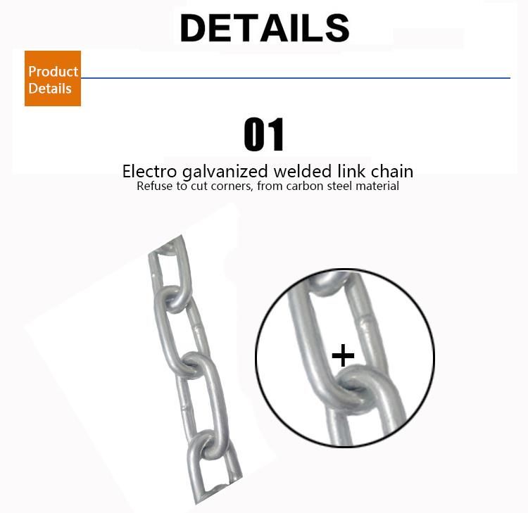 G30 Hot DIP Galvanized Hardware DIN763 Long Link Chains