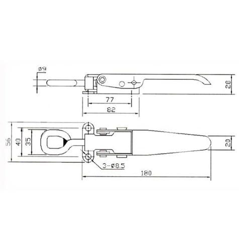 Heavy Duty Trunk Toggle Clamp Latch Adjustable Box Toggle Latch