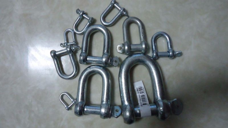 Large Dee Screw Pin Shackle Chain Shackle Straight Shackle Galvanized