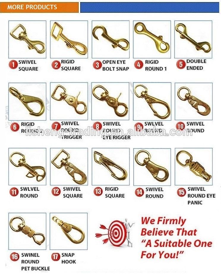 Nickle Plated Brass Snap Hook with Swivel Hook
