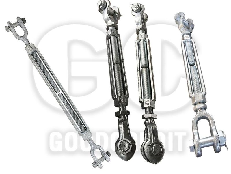 Stainless Steel/Galvanized Drop Forged Wire Rope Turnbuckle with Eye and Jaw