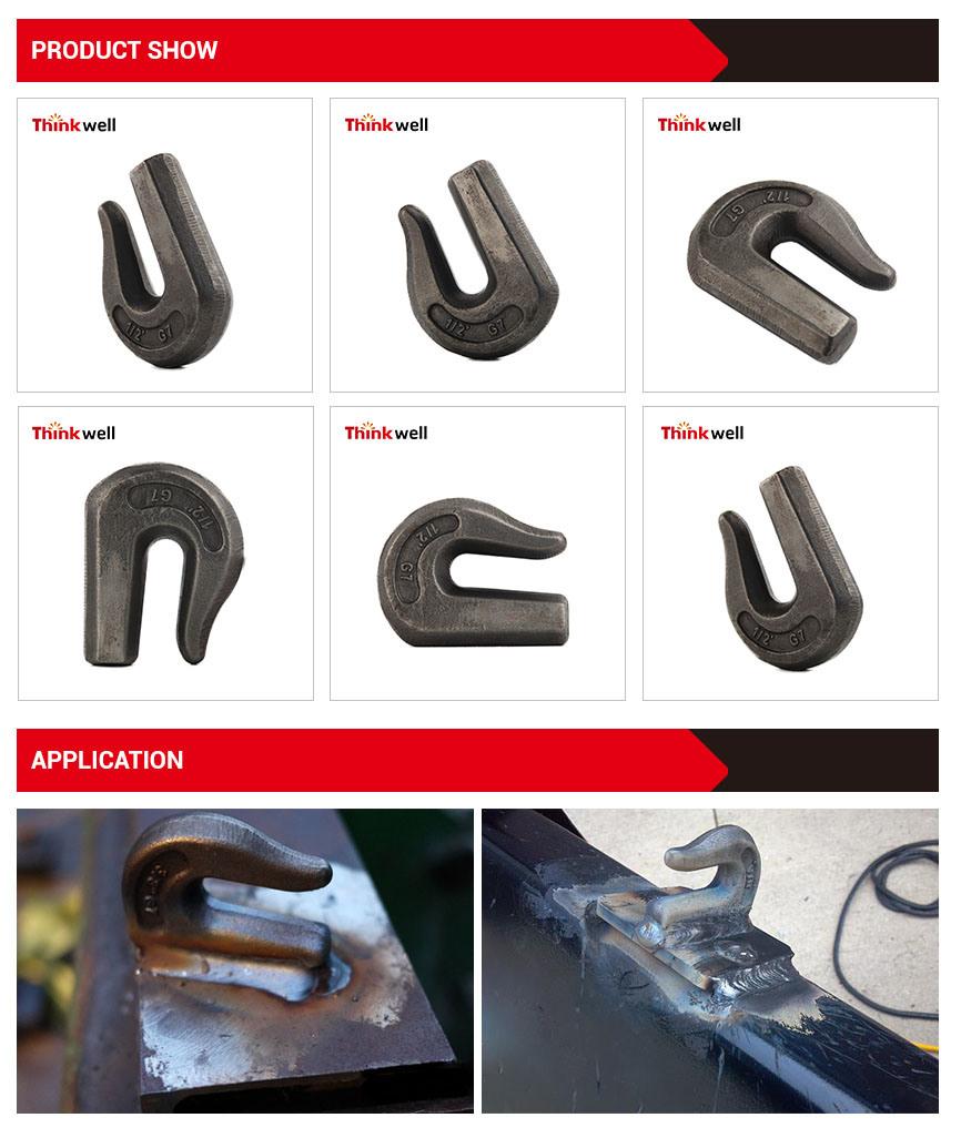 3/8" G70 Forged Weld on Grab Hook