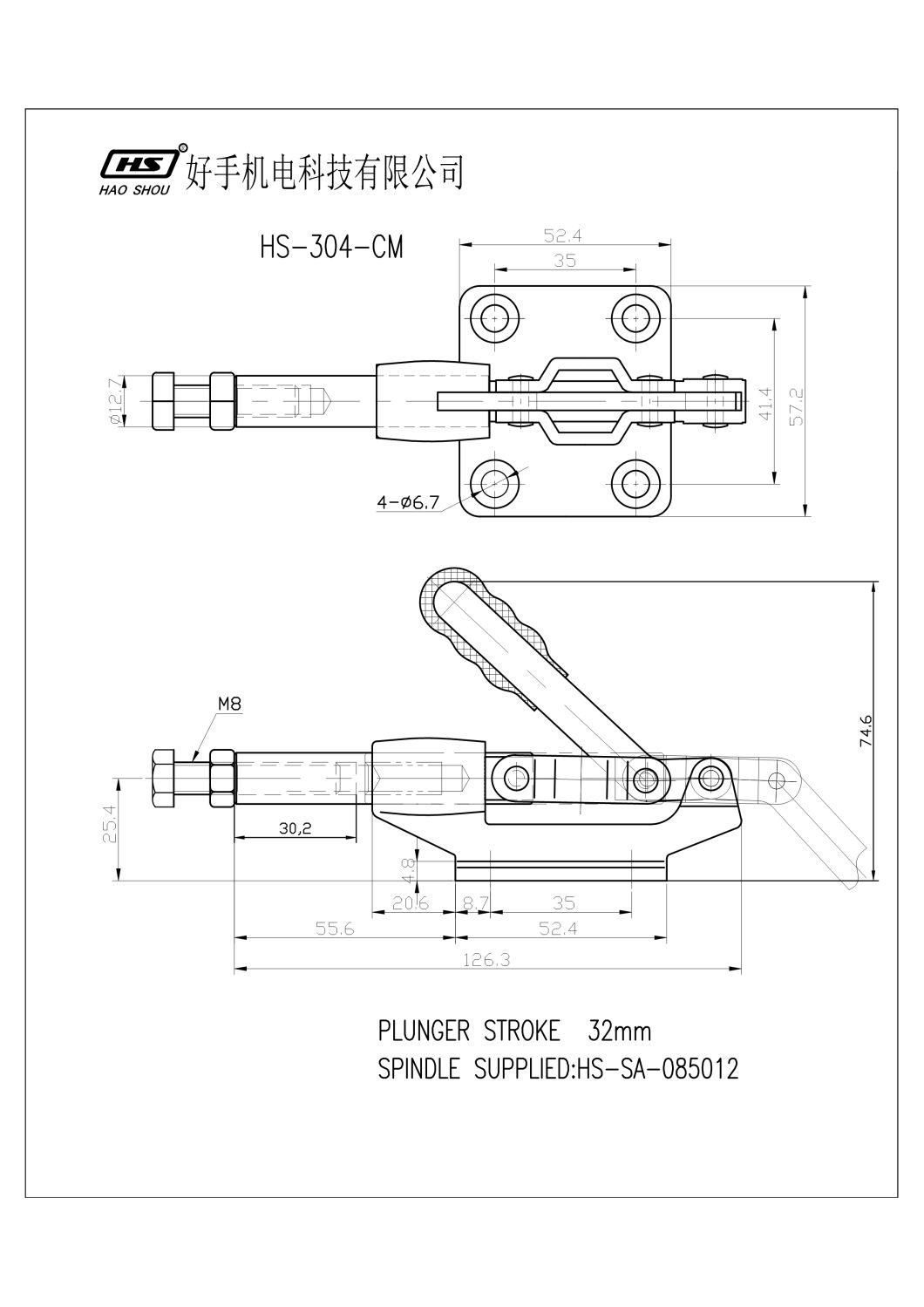 HS-304-Cm Heavy Duty Push Pull Clamps Toggle Clamp From Taiwan Haoshou