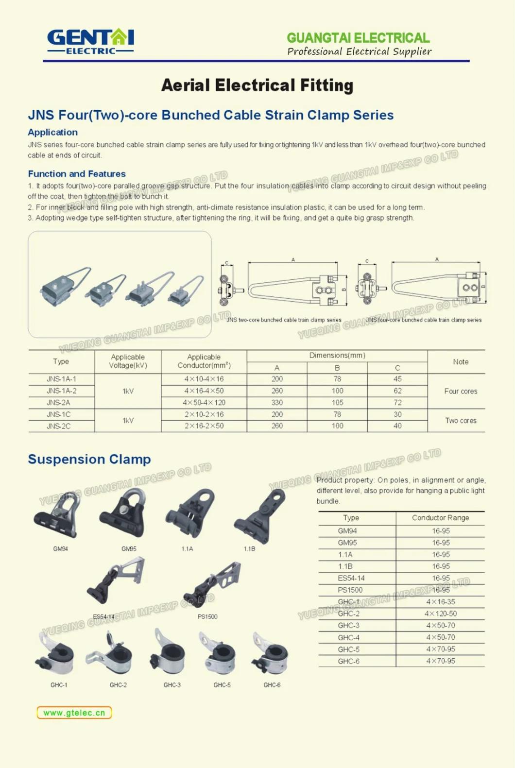 2 Core Llv ABC Conductor Suspension Clamp for Overhead Line