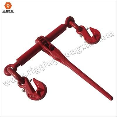 European Type Forged Ratchet Load Binder with Wings &amp; Pin Hook Safety Lock in Barrel