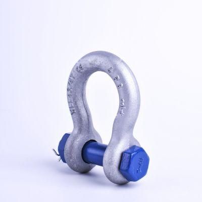 Chinese Supply Alloy Red/Yellow/Organge/Any Color H. D. G /E. G Bow Anchor Shackle for Conntecting Chains Riggings