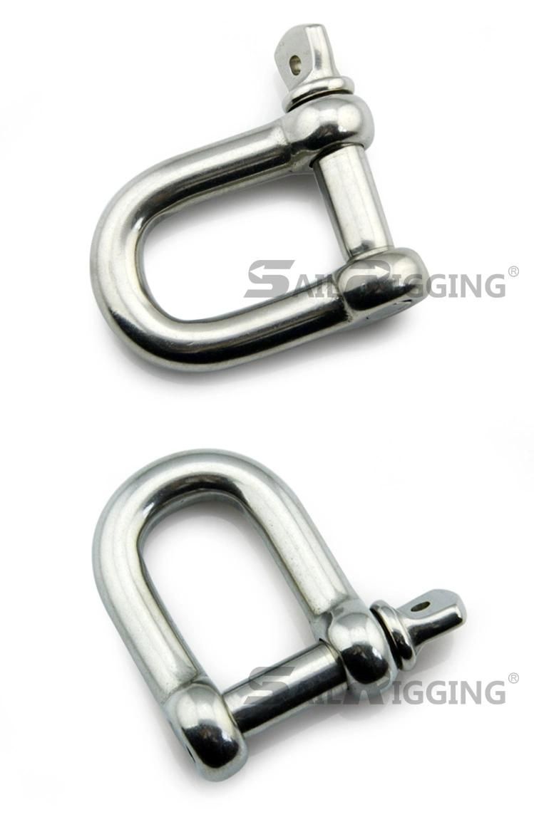Marine Rigging Hardware Heavy Duty Forged 316/304 European Stainless Steel Lifting Chain D Shackle