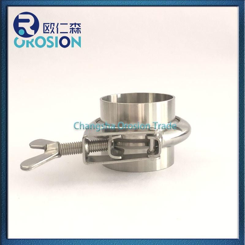 Sanitary Stainless Steel Adjustable Grooved Fitting Clamp