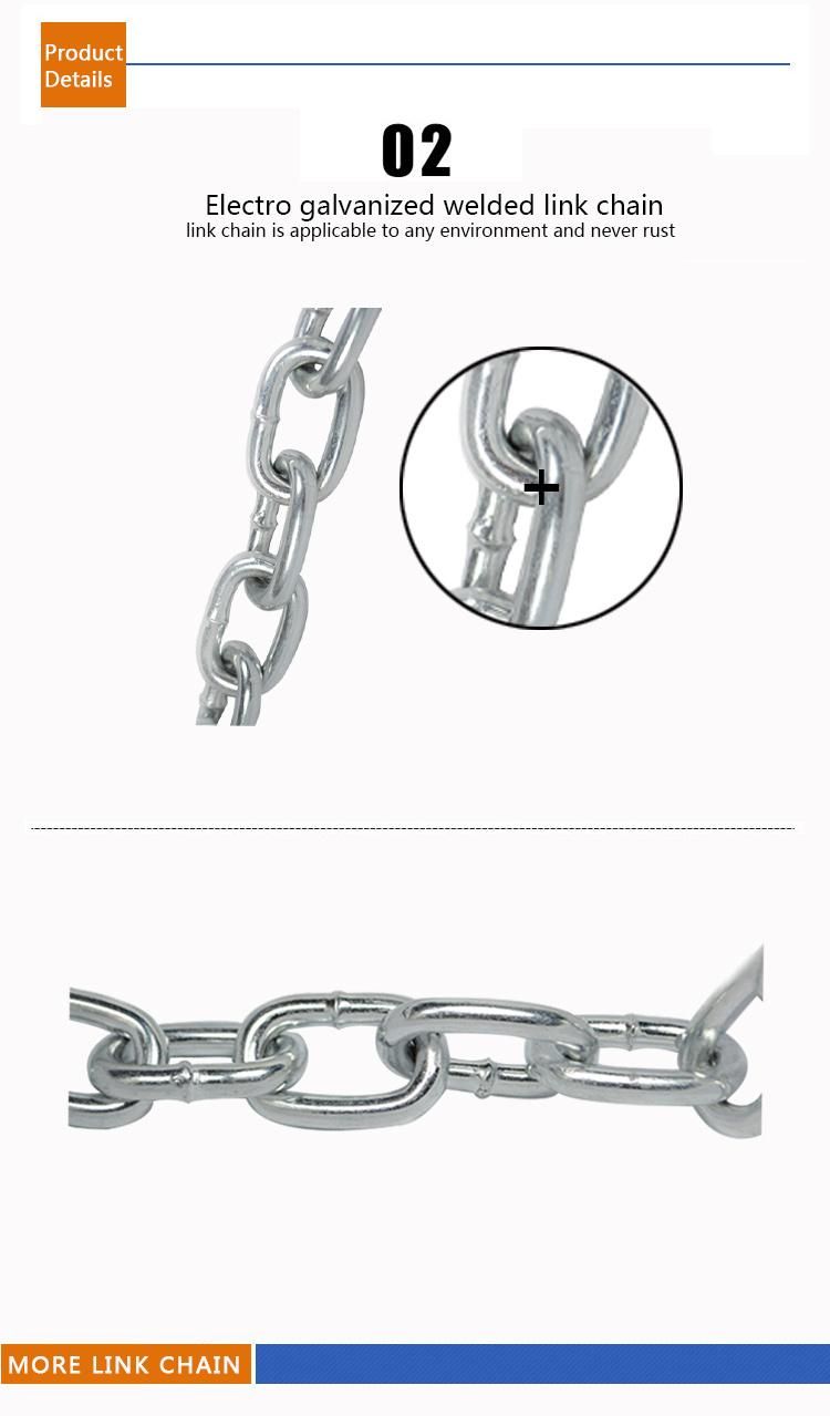 High Quality Weld Ordinary Mild Steel Medium Link Chain