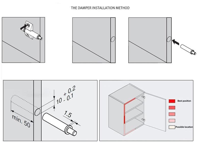 ABS Plastic Cabinet Door Cross Damper