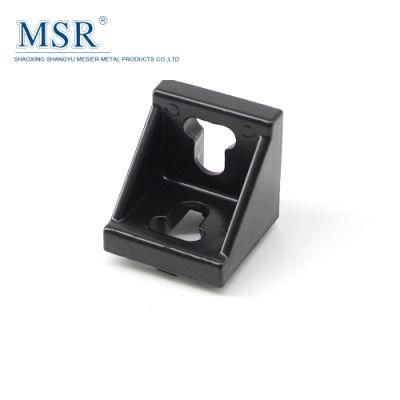 China Supplier Aluminium Corner Code Right Angle Bracket 45b-8 Inside Corner Bracket Black Bracket for Aluminum Profile