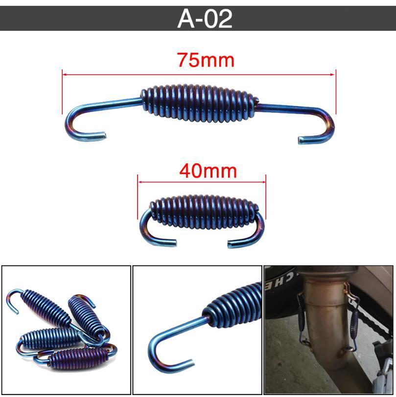 Motorcycle Modified Exhaust Pipe Spring Stainless Steel Silicone Ak Spring ATV Scooter Moulding Accessories Parts