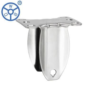 Wbd 5 Inch 125mm Stainless Steel Fixed Rigid Medium Duty Industrial Caster Wheel Bracket Fork Housings