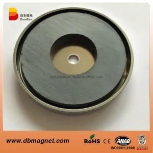 Rb85 Ceramic Ferrite Shallow Flat Pot Magnet