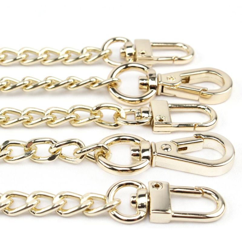 Custom Beautiful Decorative Bag Accessories Handbag Parts Purse Handle for Shoulder Luggage Hardware Metal Chains Bag Strap