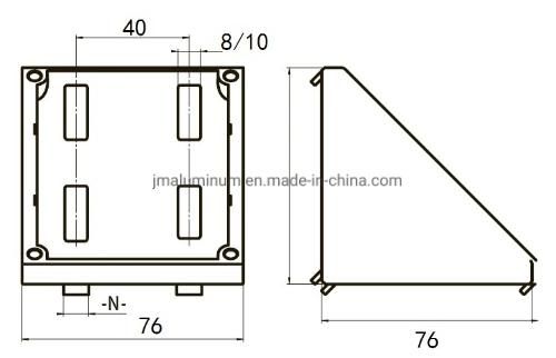 4040 Corner Fitting 4080 8080 Angle Brackets with End Cap Aluminum Profile Accessories