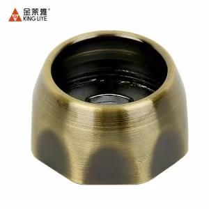 Zinc Alloy Round Wardrobe Cabinet Metal Rail Rod End Supports Socket Dia.