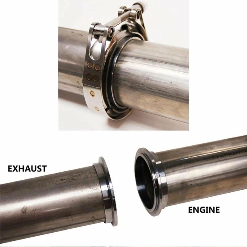 Exhaust V-Band Screw Clamp with The Flange Kits Standard