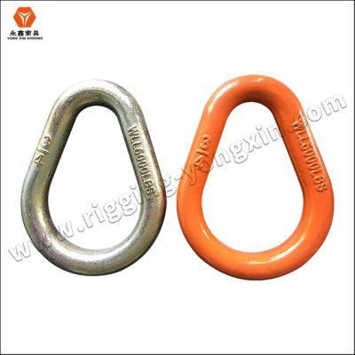 Grade Us Type Forged Alloy Steel Master Forged Pear Shape G80 Webbing Connecting Link Double Twin Clevis Links