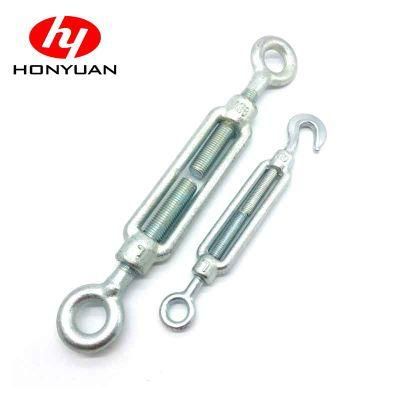Rigging Hardware Fittings Open Body Wire Rope Turnbuckle Forged Galvanized Steel Cable Turnbuckle