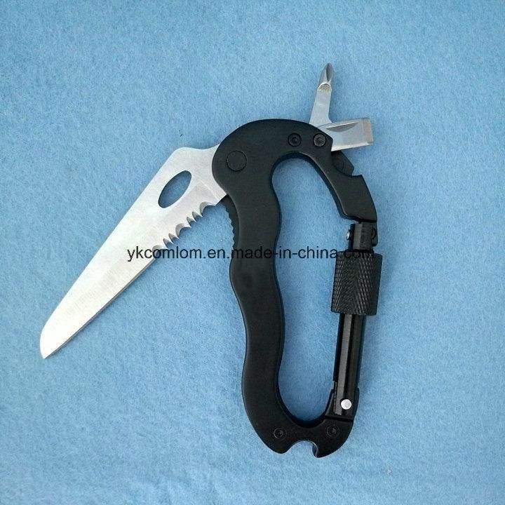 CL2E-CZN003 Comlom Survival Multi Function Carabiner with Knife / Screwdriver