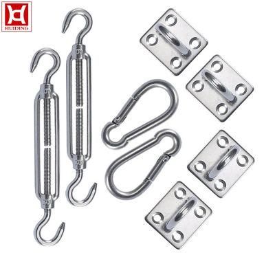 Stainless Steel 304/316 Sun Shade Sail Super Heavy Duty Hardware Kit