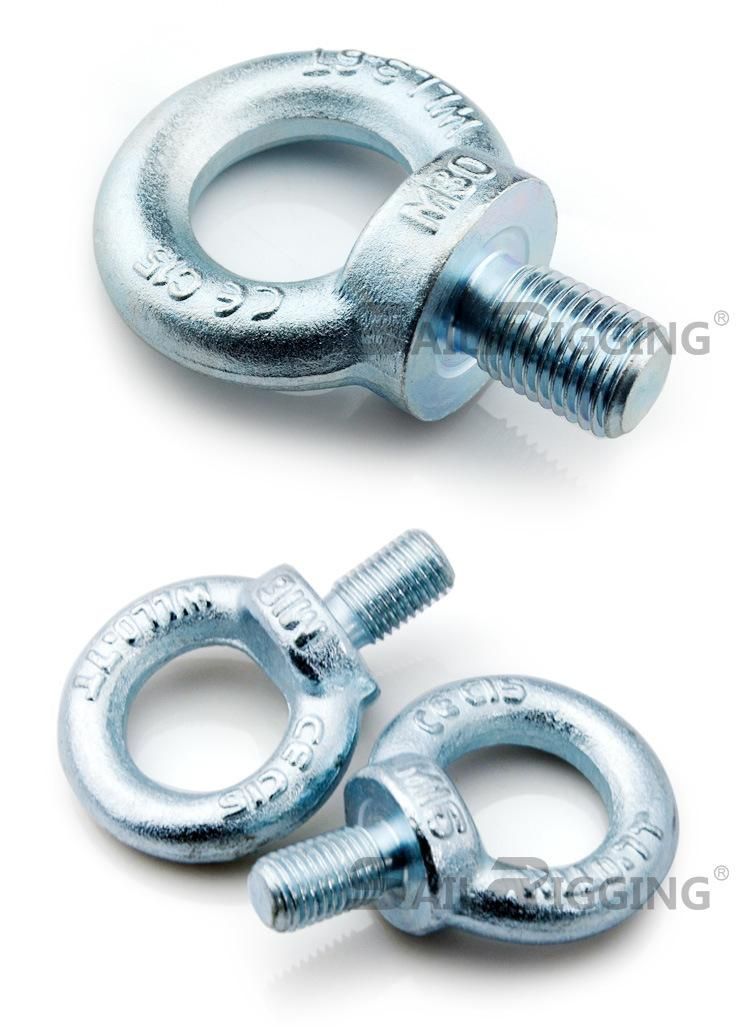 Galvanized Carbon Steel DIN 580 Threaded Lifting Eye Bolt