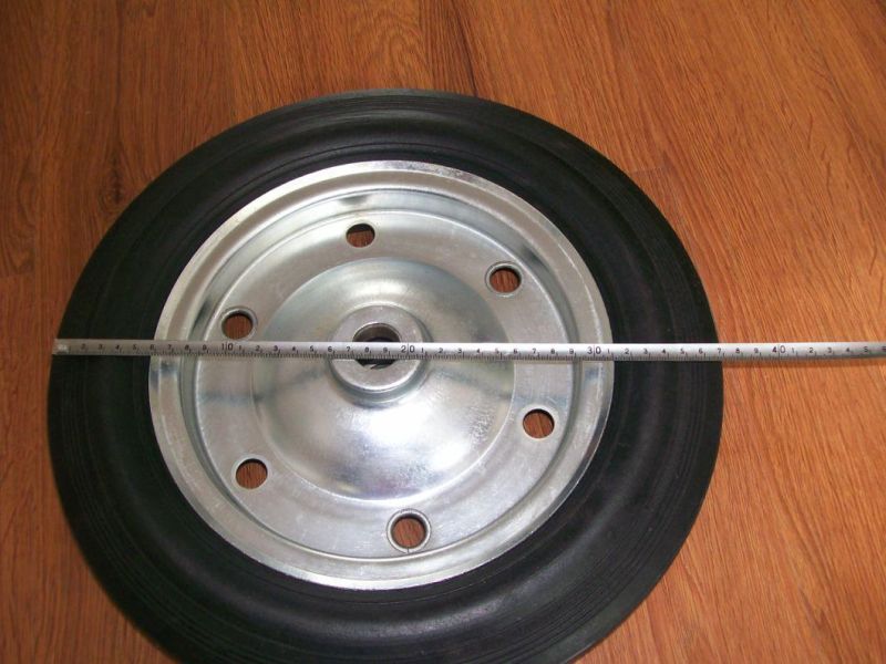 Good Quality High Load Capacity Solid Rubber Wheel (385X85mm)