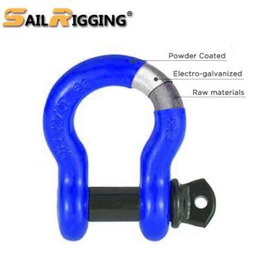 Galvanized Drop Forged Us G209 Screw Pin Anchor Bow Shackle