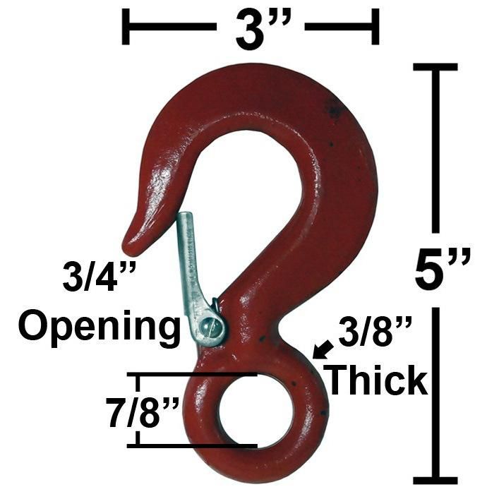 Trailer Safety Chain Snap Hook with 7/8" Eye
