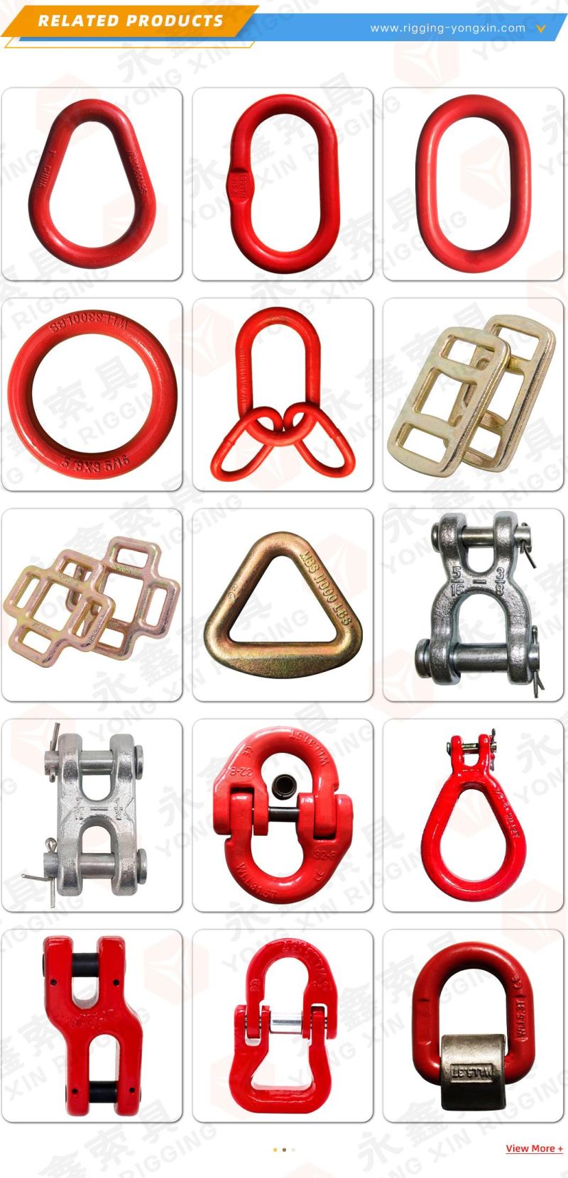 New Arrival Forged Chain Fitting H-Type Connecting Double Twin Clevis Links S Rigging Hardware