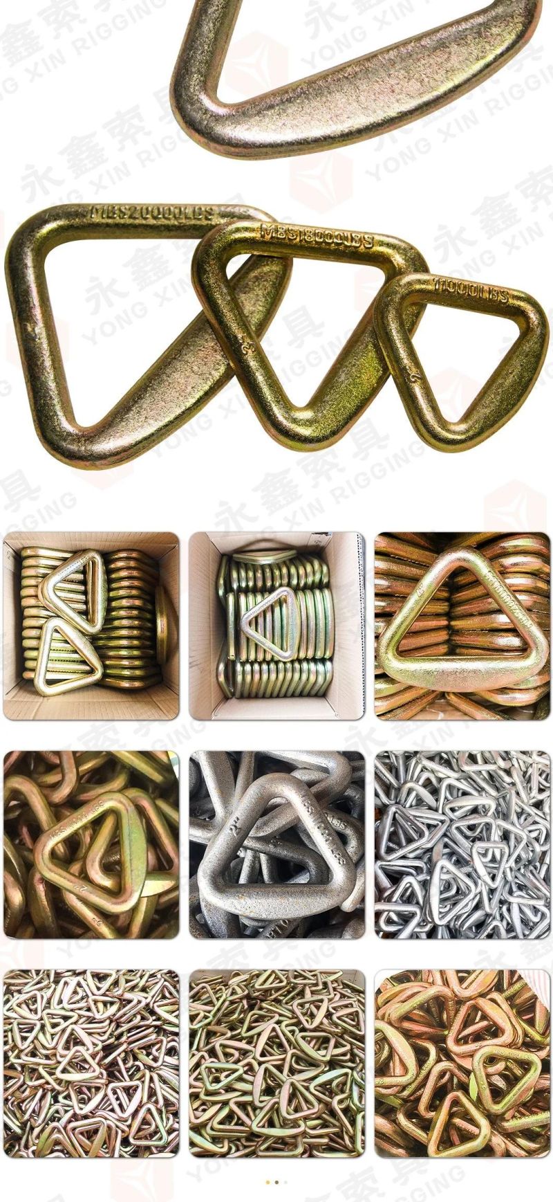 Wholesale Price Webbing Belt Link Hot Forged Triangle Ring for Chain and Belt Link for Sales