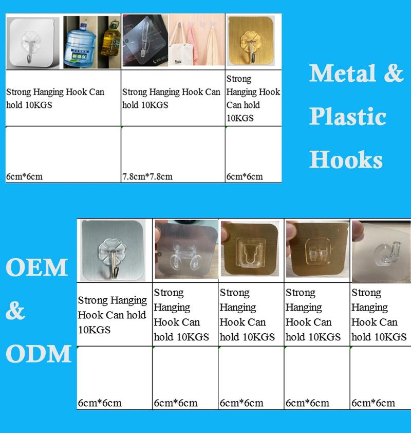 Promotional Gift Items Golden Color Decorative Refrigerator Door Stickers Sticky Transparent Plastic Hooks