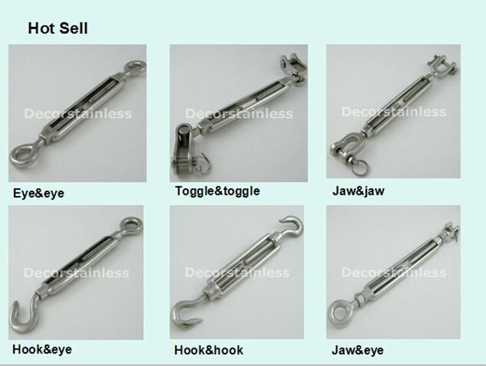 Stainless Steel Us Type Eye to Eye Open Body Turnbuckle