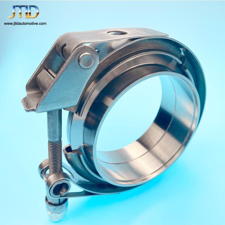 2.5′′ Exhaust Down Pipe 304 Stainless Steel V-Band Clamp and Flanges
