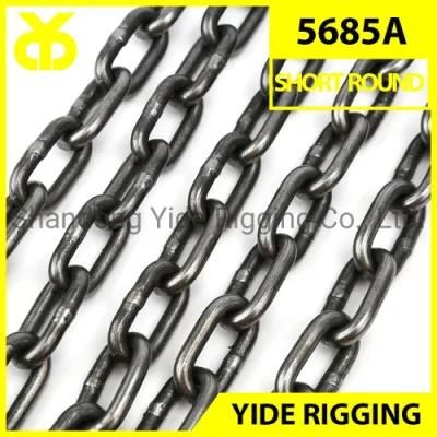 DIN5685A Short Round Link Chain Grade G30 Burring Welded Galvanized Chain with High Quality